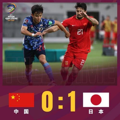 中国队vs日本队33比0