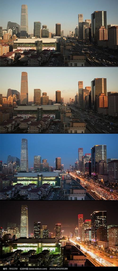 中国城市白天vs夜景的相关图片