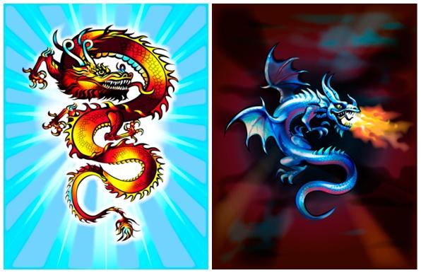 西方龙vs中国神兽的相关图片